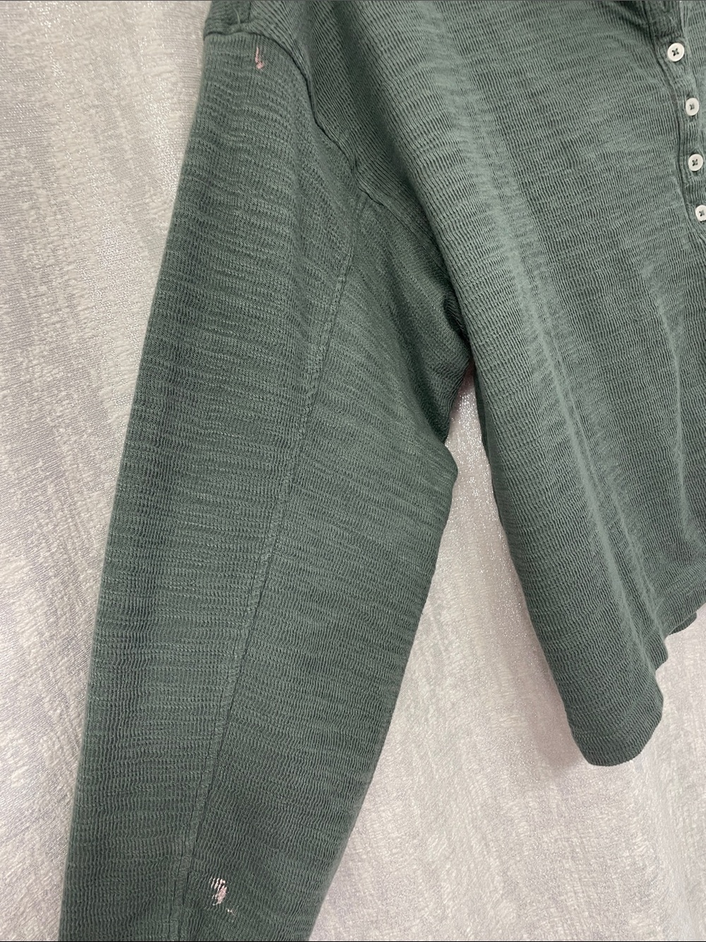 aerie Olive Green Cropped Henley Top & Drawstring Shorts Set - Picture 4 of 7